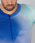 SPORTFUL Cyklistický dres s krátkym rukávom - BOMBER - modrá/zelená