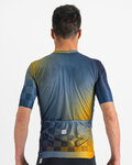 SPORTFUL Cyklistický dres s krátkym rukávom - ROCKET - modrá/žltá