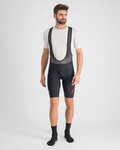 SPORTFUL Cyklistické nohavice krátke s trakmi - FIANDRE PRO LIGHT - čierna