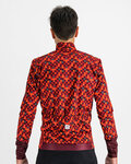 SPORTFUL Cyklistická zateplená bunda - PIXEL - červená/hnedá