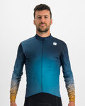SPORTFUL Cyklistický dres s dlhým rukávom zimný - ROCKET THERMAL - modrá/hnedá