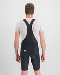 SPORTFUL Cyklistické nohavice krátke s trakmi - BODYFIT CLASSIC - čierna