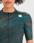 SPORTFUL Cyklistický dres s krátkym rukávom - CLIFF SUPERGIARA - čierna/tyrkysová