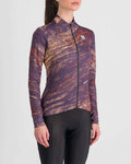 SPORTFUL Cyklistický dres s dlhým rukávom zimný - CLIFF SUPERGIARA THERMAL - fialová/béžová