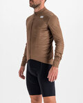 SPORTFUL Cyklistický dres s dlhým rukávom zimný - CHECKMATE THERMAL - hnedá
