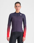 SPORTFUL Cyklistický dres s dlhým rukávom zimný - BODYFIT PRO THERMAL - červená/modrá