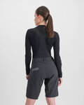 SPORTFUL Cyklistické tričko s dlhým rukávom - MERINO - čierna