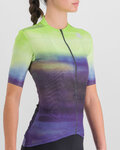SPORTFUL Cyklistický dres s krátkym rukávom - FLOW SUPERGIARA - svetlo zelená/fialová