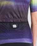 SPORTFUL Cyklistický dres s krátkym rukávom - FLOW SUPERGIARA - svetlo zelená/fialová