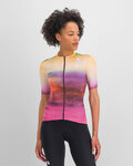 SPORTFUL Cyklistický dres s krátkym rukávom - FLOW SUPERGIARA - ružová/béžová