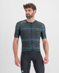 SPORTFUL Cyklistický dres s krátkym rukávom - GLITCH BOMBER - čierna/viacfarebná