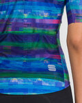 SPORTFUL Cyklistický dres s krátkym rukávom - GLITCH BOMBER - modrá