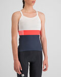 SPORTFUL Cyklistický dres bez rukávov - SNAP - biela/modrá/červená