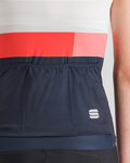 SPORTFUL Cyklistický dres bez rukávov - SNAP - biela/modrá/červená