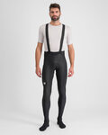 SPORTFUL Cyklistické nohavice dlhé s trakmi - BODYFIT PRO - čierna