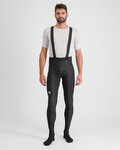 SPORTFUL Cyklistické nohavice dlhé s trakmi - BODYFIT PRO - čierna