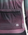 SPORTFUL Cyklistický dres s dlhým rukávom zimný - FLOW SUPERGIARA THERMAL - zelená/fialová