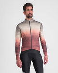 SPORTFUL Cyklistický dres s dlhým rukávom zimný - FLOW SUPERGIARA THERMAL - béžová/hnedá
