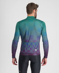 SPORTFUL Cyklistický dres s dlhým rukávom zimný - ROCKET THERMAL - zelená/fialová