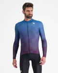 SPORTFUL Cyklistický dres s dlhým rukávom zimný - ROCKET THERMAL - modrá/fialová