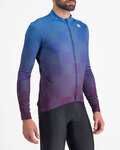 SPORTFUL Cyklistický dres s dlhým rukávom zimný - ROCKET THERMAL - modrá/fialová