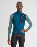 SPORTFUL Cyklistický dres s dlhým rukávom zimný - SUPERGIARA THERMAL - modrá/zelená