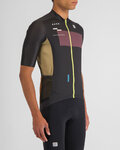 SPORTFUL Cyklistický dres s krátkym rukávom - BREAKOUT SUPERGIARA - čierna/hnedá