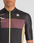 SPORTFUL Cyklistický dres s krátkym rukávom - BREAKOUT SUPERGIARA - čierna/hnedá