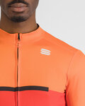 SPORTFUL Cyklistický dres s dlhým rukávom zimný - PISTA THERMAL - červená/oranžová