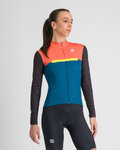 SPORTFUL Cyklistický dres s dlhým rukávom zimný - PISTA THERMAL W - modrá/čierna/oranžová