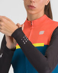 SPORTFUL Cyklistický dres s dlhým rukávom zimný - PISTA THERMAL W - modrá/čierna/oranžová