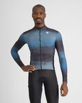 SPORTFUL Cyklistický dres s dlhým rukávom zimný - FLOW SUPERGIARA THERMAL - modrá
