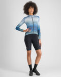 SPORTFUL Cyklistický dres s dlhým rukávom zimný - FLOW SUPERGIARA THERMAL W - modrá