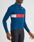 SPORTFUL Cyklistická zateplená bunda - NEO SOFTSHELL - modrá