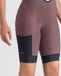 SPORTFUL Cyklistické nohavice krátke s trakmi - SUPERGIARA 2 W - fialová