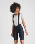 SPORTFUL Cyklistické nohavice krátke s trakmi - GIARA 2 W - čierna