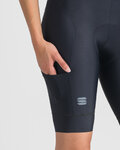 SPORTFUL Cyklistické nohavice krátke s trakmi - GIARA 2 W - čierna