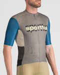 SPORTFUL Cyklistický dres s krátkym rukávom - SUPERGIARA LOGO - modrá/šedá