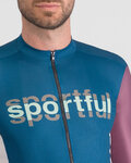 SPORTFUL Cyklistický dres s krátkym rukávom - SUPERGIARA LOGO - modrá/bordová