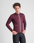 SPORTFUL Cyklistický dres s dlhým rukávom zimný - CLASSIC THERMAL - bordová