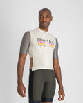 SPORTFUL Cyklistický dres s krátkym rukávom - SUPERGIARA 2 - ivory/šedá