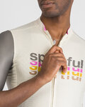 SPORTFUL Cyklistický dres s krátkym rukávom - SUPERGIARA 2 - ivory/šedá