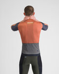 SPORTFUL Cyklistický dres s krátkym rukávom - SUPERGIARA 2 - oranžová/modrá