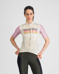 SPORTFUL Cyklistický dres s krátkym rukávom - SUPERGIARA LOGO 2 - béžová