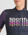 SPORTFUL Cyklistický dres s krátkym rukávom - SUPERGIARA LOGO 2 - modrá/fialová