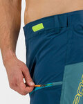 KARPOS Cyklistické nohavice krátke bez trakov - RAPID BAGGY - modrá/zelená