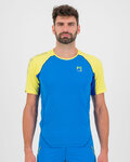 KARPOS Cyklistické tričko s krátkym rukávom - LAVAREDO - modrá/žltá
