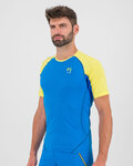 KARPOS Cyklistické tričko s krátkym rukávom - LAVAREDO - modrá/žltá