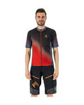 KARPOS Cyklistický dres s krátkym rukávom - JUMP - červená/čierna