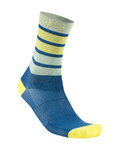 KARPOS Cyklistické ponožky klasické - VERVE - modrá/zelená/žltá